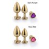 3-1000x1000 Сталева анальна пробка з серцем Gold S,M,L