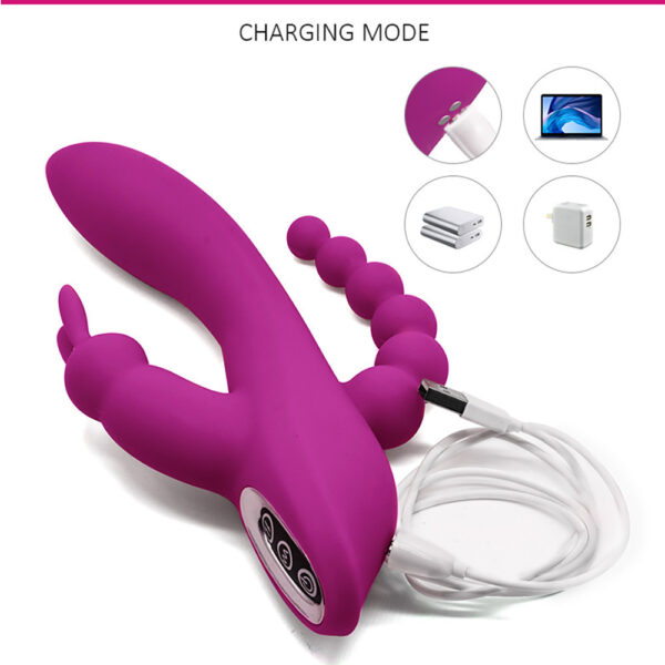Вібратор Jack Rabbit 3в1 USB
