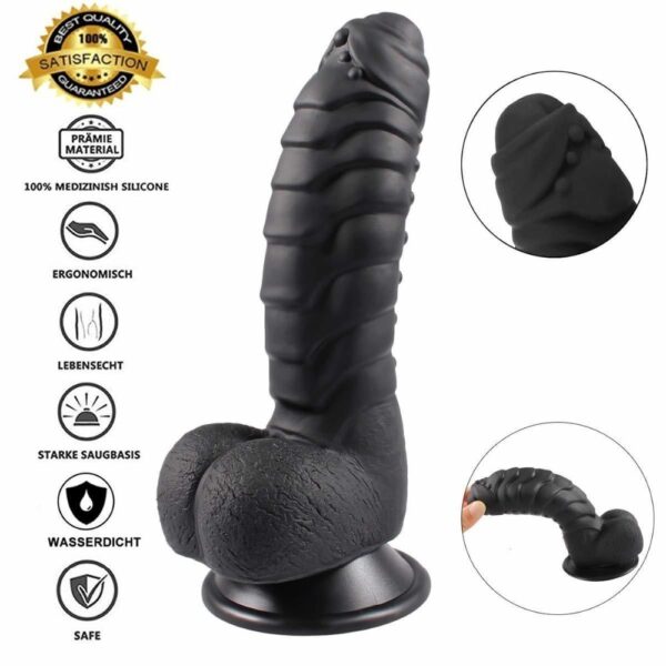 Ha5cf01dc360744a8a2992b2b955dbe37F-1000x1000 Реалістичний фалоімітатор BeSex, 6 кольорів