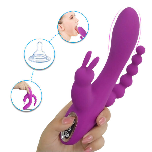 Вібратор Jack Rabbit 3в1 USB