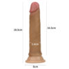 LV4002B (2)-1000x1000 Фалоімітатор на присосці Dual-Layered Silicone Cock
