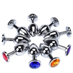 Сталева анальна пробка Silver XXS,S,M,L