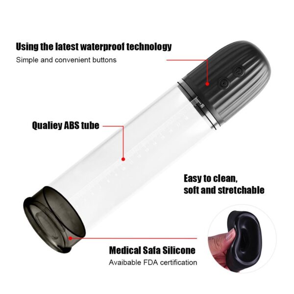 Автоматична вакуумна помпа для пенісу Rebell Automatic Pump