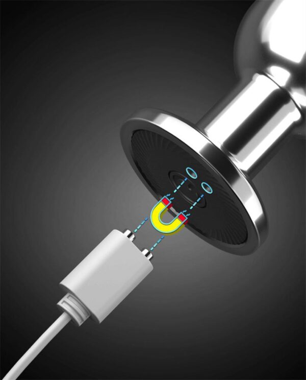 Сталевий анальний корок із вібрацією Nexus Cestos USB