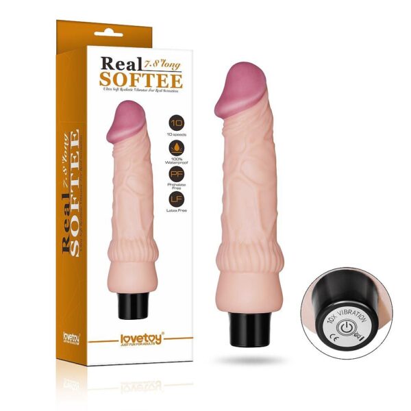 Фалоімітатор з вібрацією REAL SOFTEE