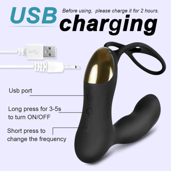 Масажер простати USB з пультом Hainu Gold