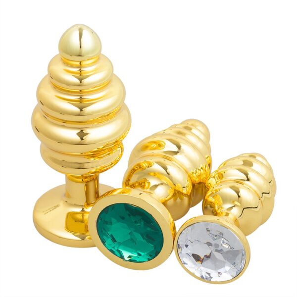 6795-3-pcs-paslanmaz-çelik-metal-popo-anal-oyuncaklar-anal-boncuk-yetişkin-yapay-penis-seks-oyuncakları-seks-ürünleri-juguetes-seks-oyuncaklar-için-erkek-5-1000x1000 Сталева анальна пробка Спіраль Gold