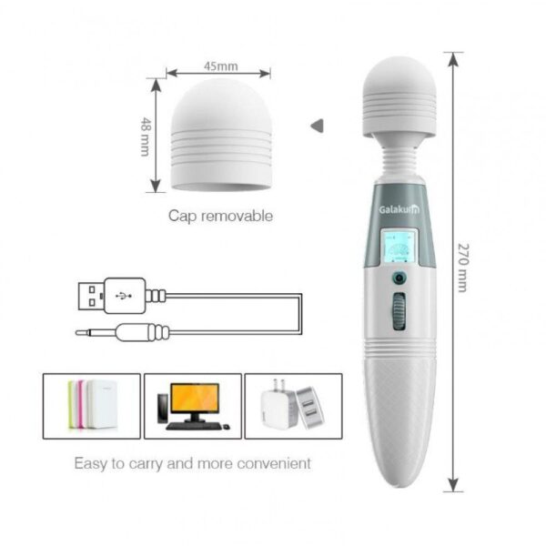 Вібратор GALAKUM USB з дисплеєм