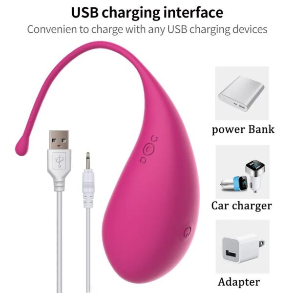 Віброяйце з хвостиком USB, 3 кольори