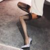 Панчохи зі стразами та мереживом