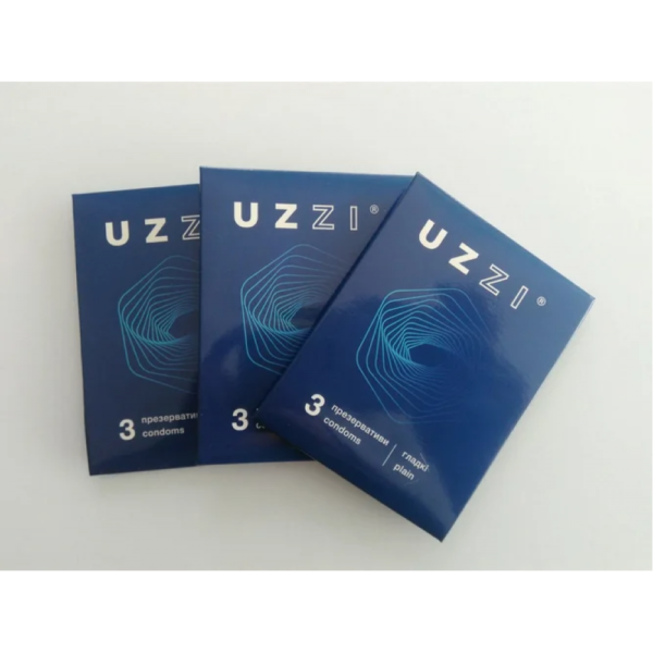 Презервативи UZZI гладкі з великою кількістю змазки 3шт