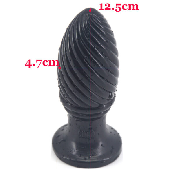 Anal-Plug-Dildos-Anal-Sex-Toys-Adult (1)-1000x1000 Силіконова анальна пробка спіральна 4.7см