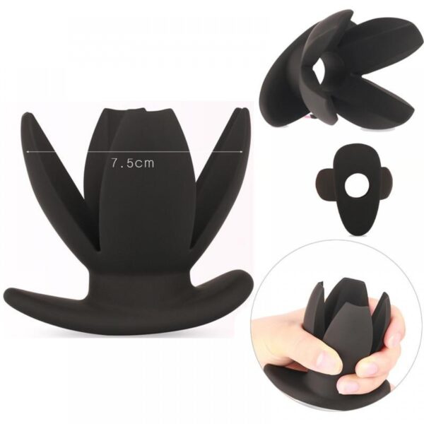 Hollow-Anal-Plug-Flower-Opening-Butt-Plug-Expander-Anus-Enlargement-Device-Male-Female-Masturbation-Erotic-Anal-1000x1000 Силіконовий анальний розширювач з отвором