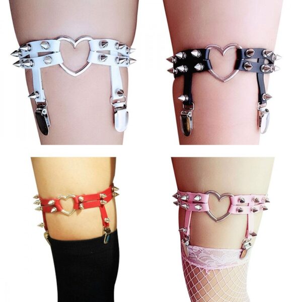 charming-cute-rock-pub-girl-garter-belt-rivets-1000x1000 Шкіряна Підв’язка-пояс із шипами серце