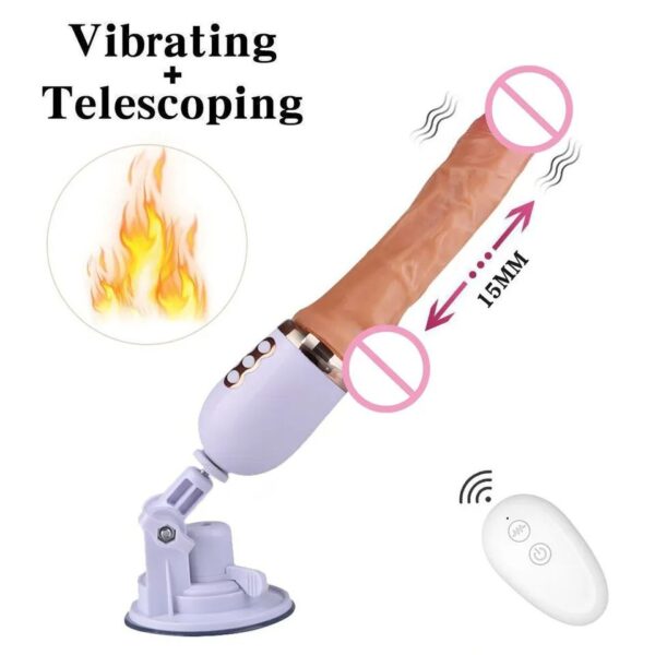 Міні секс машина з пультом TELESCOP VIBRATOR DILDO