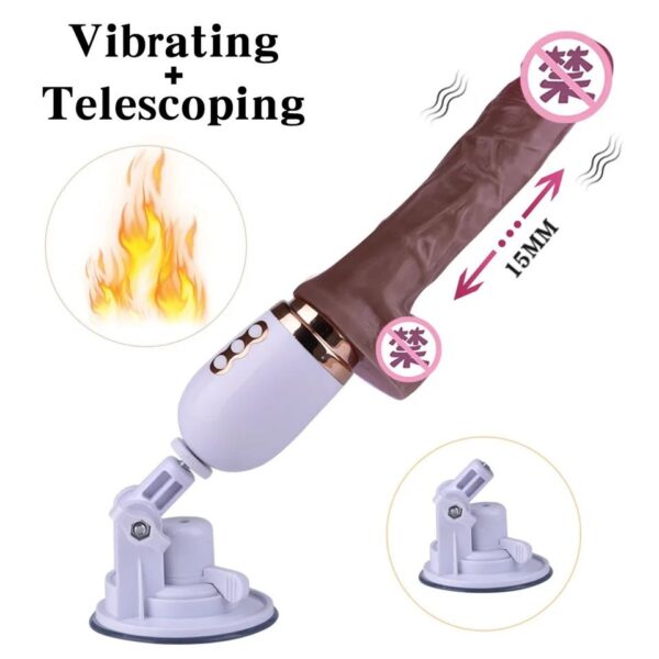 Міні секс машина з пультом TELESCOP VIBRATOR DILDO