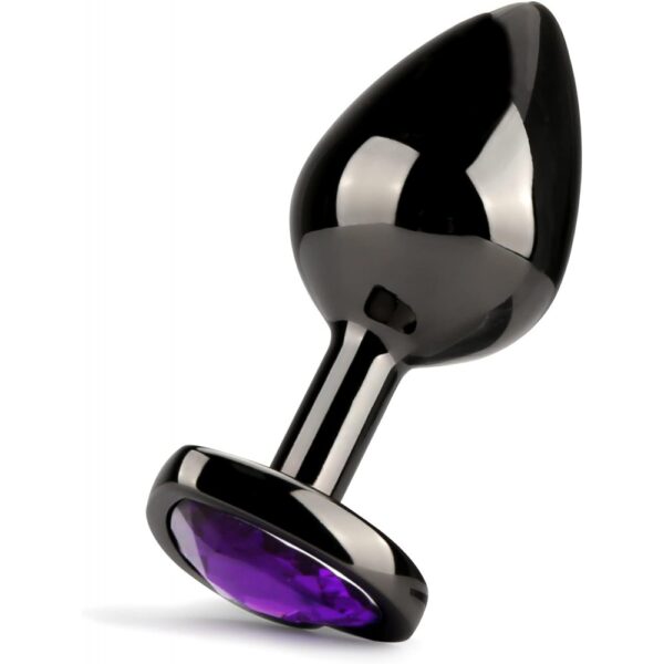 Сталева анальна пробка Серце Black S,M,L