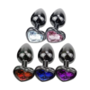 Сталева анальна пробка Серце Black S,M,L