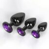 Сталева анальна пробка Black S,M,L