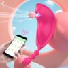 Вакуумний вібратор з анальними кульками та керуванням зі смартфону
