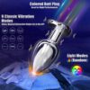 Сталева анальна пробка, що світиться Magic Motion Equinox USB
