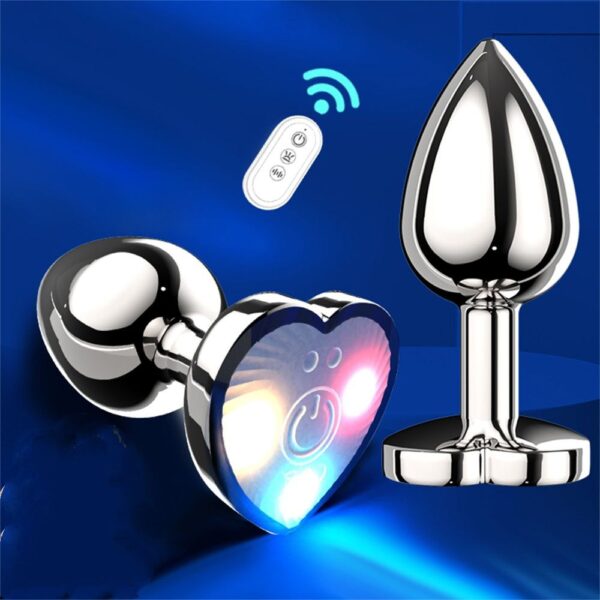 Сталева анальна пробка, що світиться Magic Motion Equinox USB