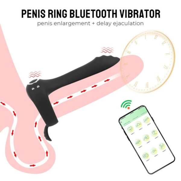 Смарт Ерекційне віброкільце Velvex PulseRing G подвійної дії