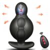 Надувний анальний затор з вібрацією Lux Plug