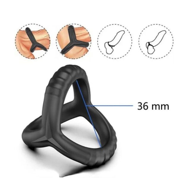 Потрійне ерекційне кільце на пеніс і мошонку Love Ring