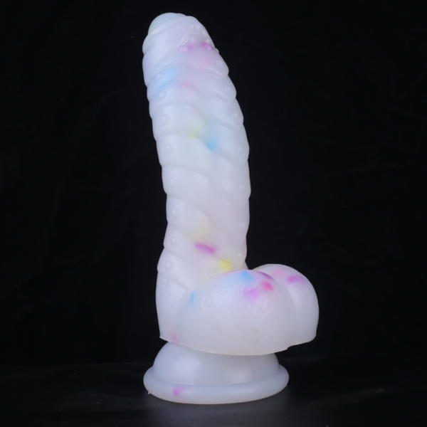 myst-color-dildo-renkli-benekl-6749_1-1000x1000 Силіконовий фалоімітатор на присосці Night Glow