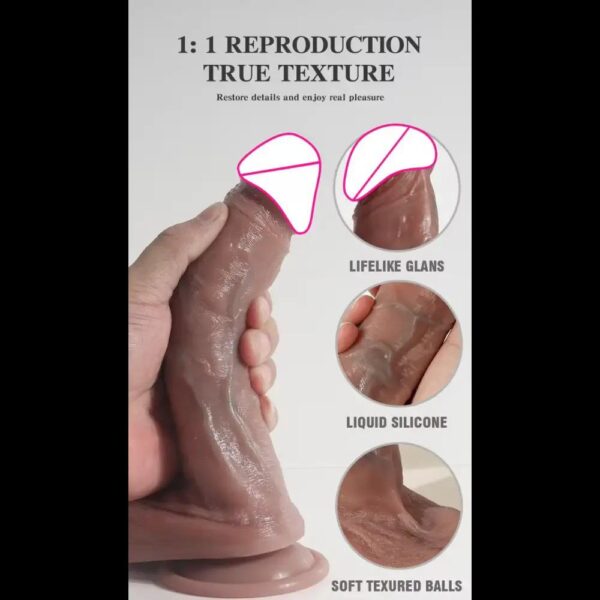 Фаллоимитатор на присоске Aльфа Dick (рідкий силікон )