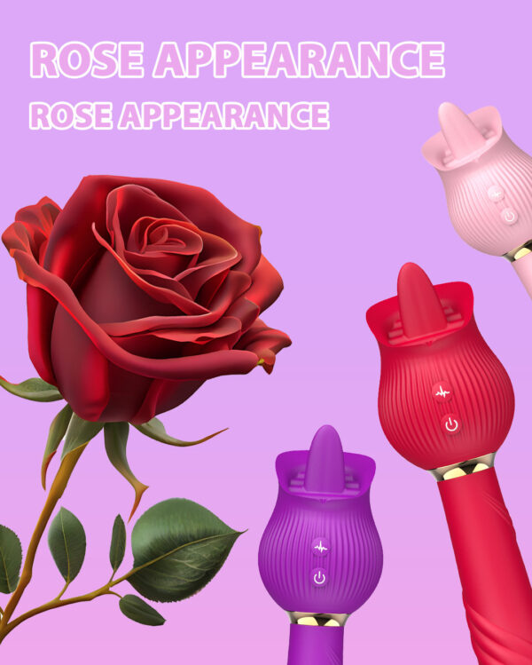 Двосторонній вібратор з язичком RoseLuxe