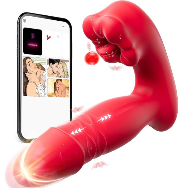 Смарт-вібратор для пар Veloura Heat Motion з поступальними рухами