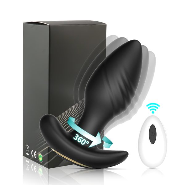 Анальна пробка Smart Tornado Plug з вібрацією та обертанням 360°