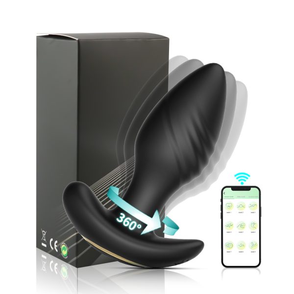 Анальна пробка Smart Tornado Plug з вібрацією та обертанням 360°