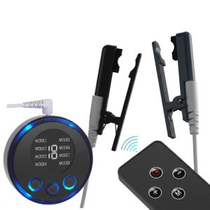 O1CN01xRA8gD1Zt0cSNEiZm_!!2218085943251-0-cib БДСМ затискачі для сосків PULSE CLAMP з електростимуляцією та пультом