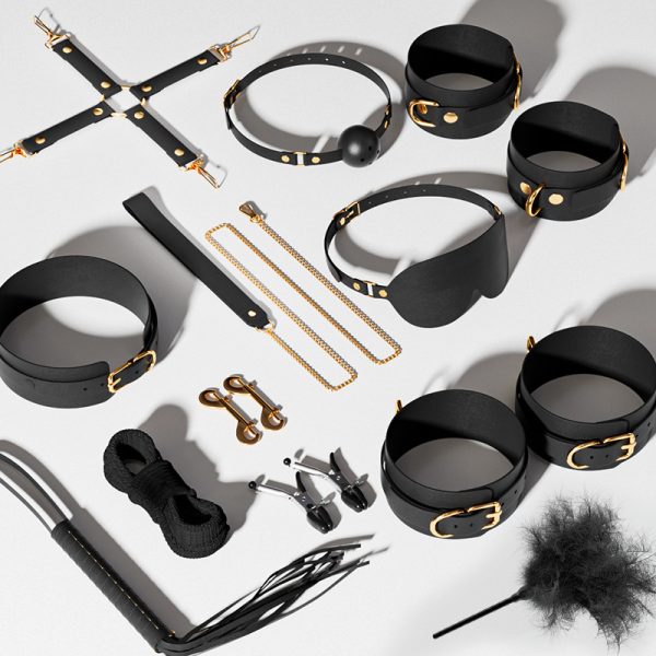 O1CN01Kpdc9L1CxpZN83gpJ_!!2212724410148-0-cib Преміальний BDSM-комплект BLACK LEATHER з 12 предметів та чохлом