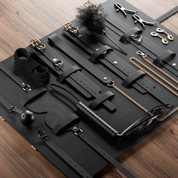 O1CN01X1YbhM1CxpbSMCNLH_!!2212724410148-0-cib Преміальний BDSM-комплект BLACK LEATHER з 12 предметів та чохлом