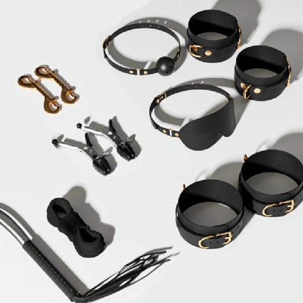 O1CN01XYWsDs1CxpfIF2ckz_!!2212724410148-0-cib Преміальний BDSM-комплект BLACK LEATHER з 12 предметів та чохлом